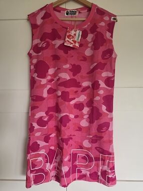 A Bathing Ape Logo Sleeveless Mini Dress
